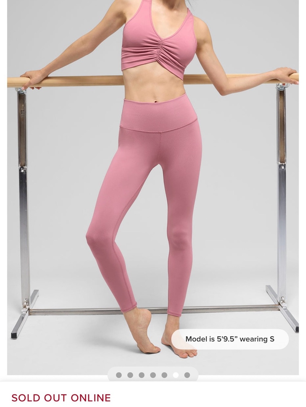 SOLD OUT Alo 7/8 High-Waist Airbrush Legging - Pink Wild Rose Medium NWT